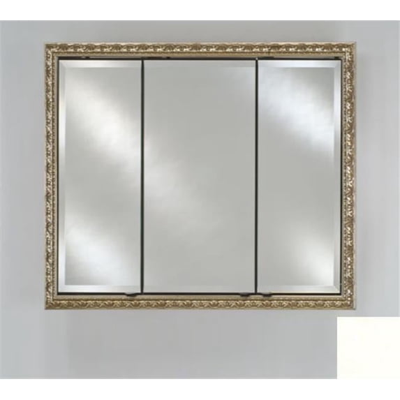 Afina Corporation TD4430RCOLWT 44 in.x 30 in.Recessed Triple Door Cabinet - Colorgrain White