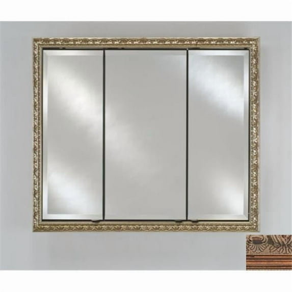Afina Corporation TD4430RSIEBZ 44 in.x 30 in.Recessed Triple Door Cabinet - Siena Antique Oiled Bronze