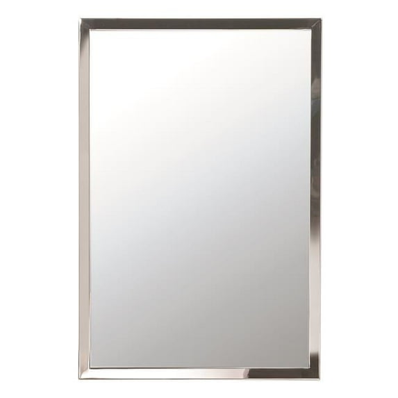 Afina US-1-3036-P 30 x 36 in. Urban Rectangle Wall Mirror with 1 in. Frame - Polished Stainless Steel