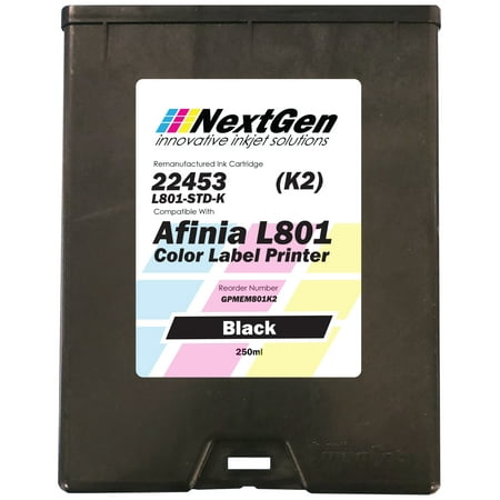 Afinia L801-STD-K Compatible (K2) Ink Cartridge for Afinia L801 Label Printer (SKU 22453)