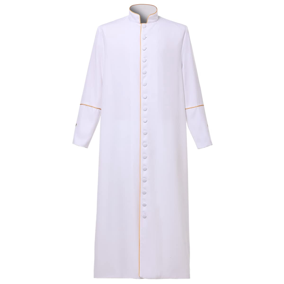 Vestments Robe Afinprain Men's Clergy Robe Stand Collar Long Sleeve Liturgical ...