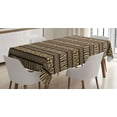 thumbnail image 1 of Ambesonne Afirca Tablecloth Rectangular Table Cover, Indigenous Culture, 60"x90", Brown Pale Brown, 1 of 4