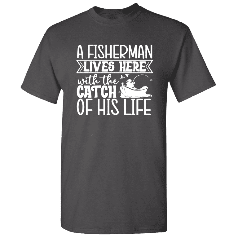 Afisherman Lives Here Hilarious Fishing Gifts Funny Fishing Shirts 