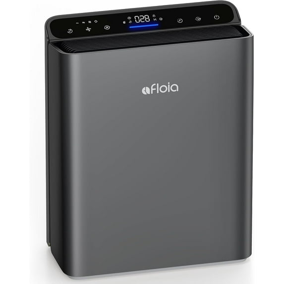 Afloia Air Purifiers for Bedroom - Air Purifiers for Home Large Room Up to 1280Ft², 3-Stage Filter with Laser Air Quality Sensor for Pets Hair Dander Pollen Allergies Dust Mold Odor Smoke, Grey
