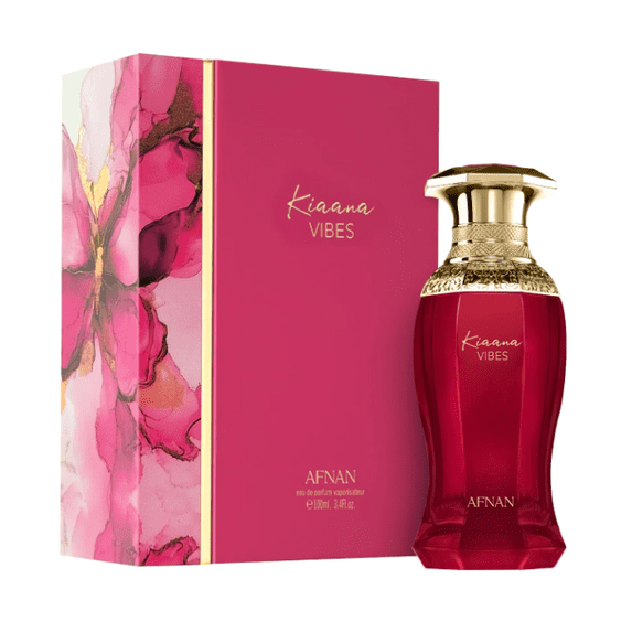 Afnan Kiaana Vibes Pour Femme Eau de Parfum 100ml | Floral Fruity Sweet Long Lasting Perfume for Women | Modern Feminine Fragrance Spray