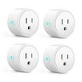 thumbnail image 1 of Afoxsos Smart Plug Bluetooth Wi-Fi Smart Outlet for Smart Home, Remote Control Lights and Devices, ETL Certified, White, 4-Pack, 1 of 6