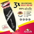 thumbnail image 1 of Afreezm Pre-Stretched Silky Braiding Hair Extension Pack 3X 54", Color Pink, 1 of 2