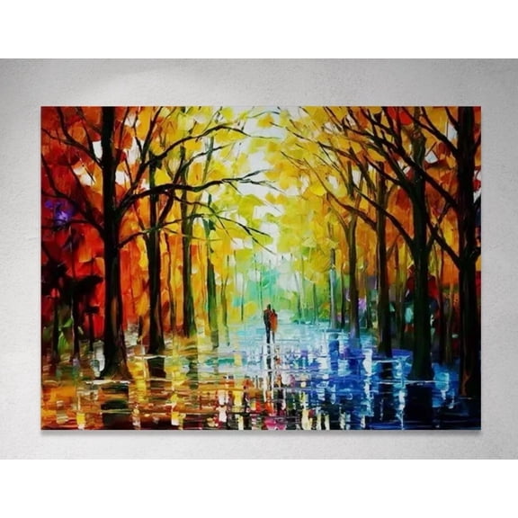 Afremov Scenic Landscape Wall Art Print, Colorful Home Decor