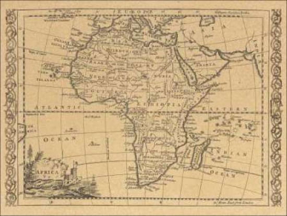 Africa 1800 Canvas Art - World Map (18 x 24)