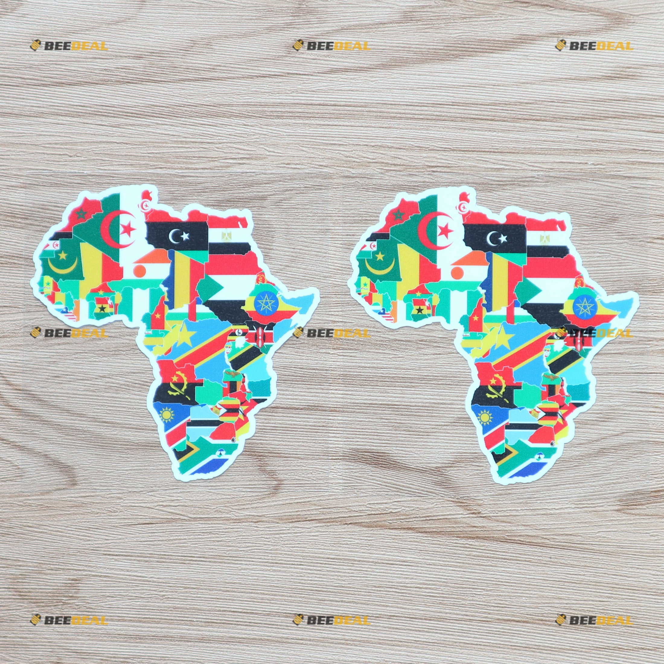 Africa African Continent All Countries Flags Map Outline Vinyl Decal ...