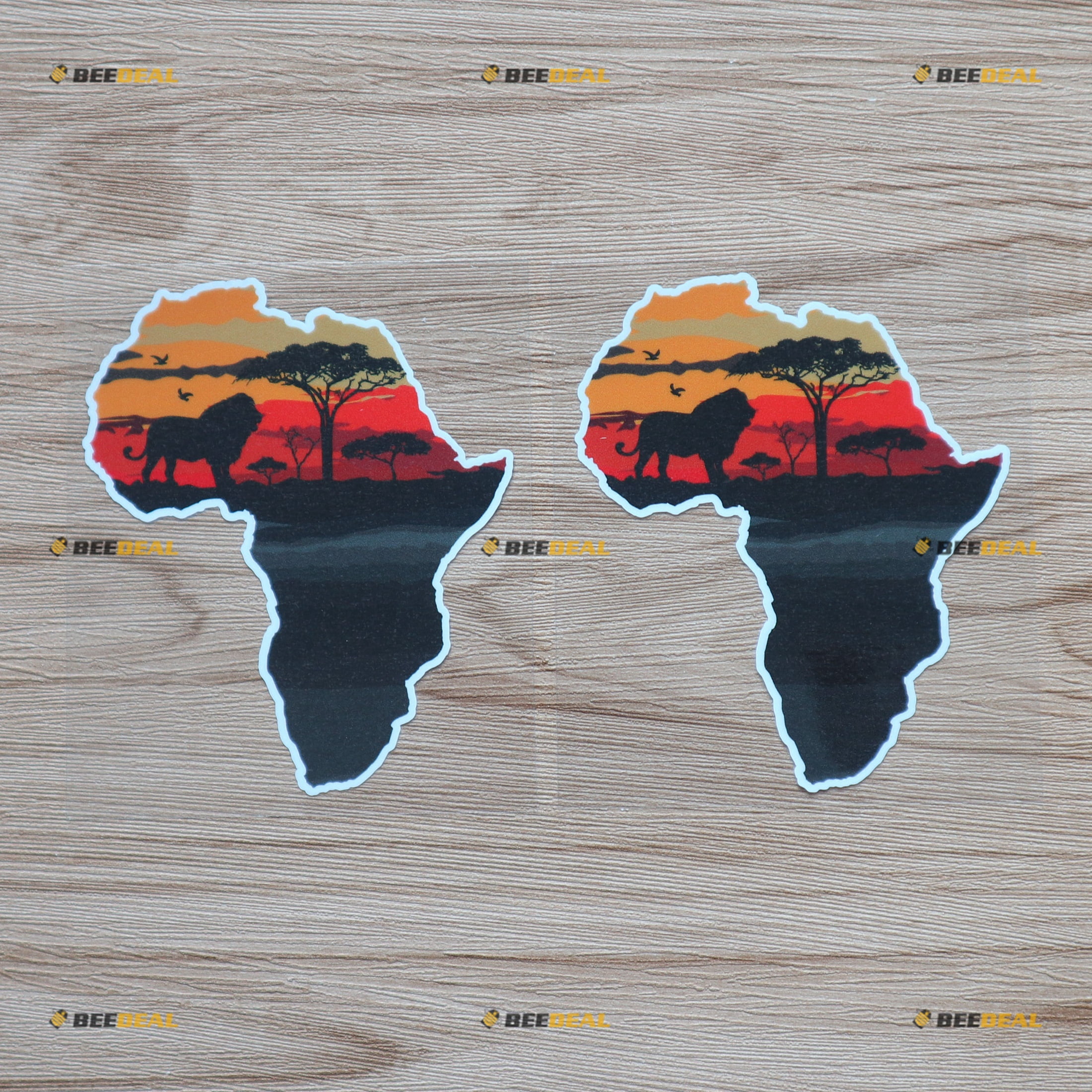 Africa African Continent Scenery - Africa African Continent Scenery Jungle Lion Trees Map Outline Vinyl Decal Sticker 2 Pack Glossy 4 Inches For Car Boat Laptop Cup 58f0439a C74c 4670 8634 C1a7d9be4e0a.0988e2c0386e1443daaadc165ab53666