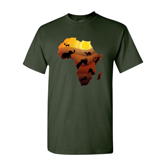 Africa Animals DT Adult T-Shirt Tee
