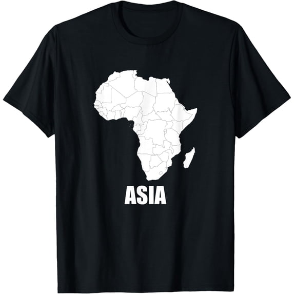 Africa Asia Funny t-shirts - Humor Tshirts T-ShirtMen and women, Black T-shirt, size: Extra large