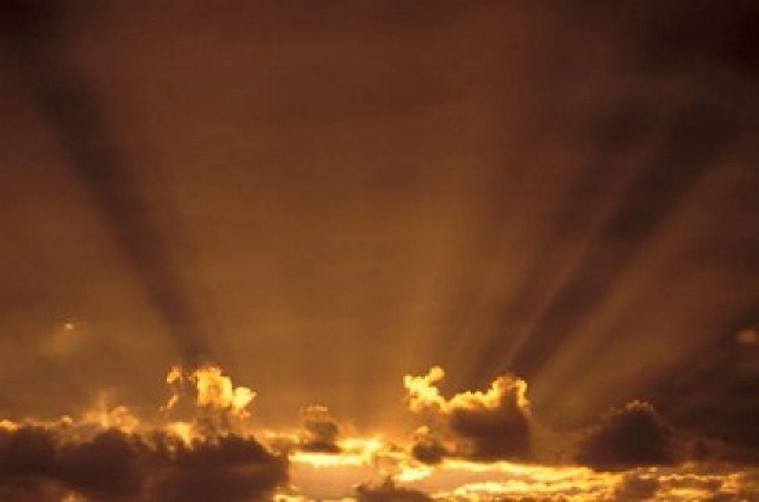 Africa Botswana Dramatic sunbeams in the sky Canvas Art - Stuart Westmorland DanitaDelimont (36 x 24)