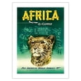 thumbnail image 1 of Africa by Clipper - African Cheetah - Vintage Airline Travel Poster c.1950 - Fine Art Matte Paper Print (Unframed) 18x24in, 1 of 4