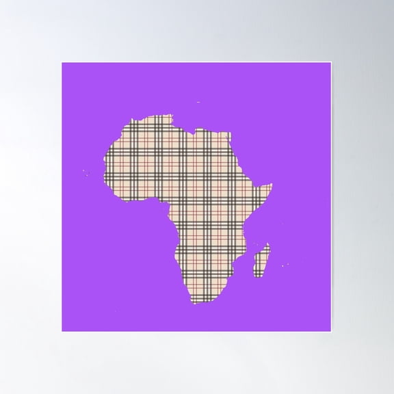 Africa Continent Map , Countries With Cool Pattern Colourfull Poster Wall Art, Modern Wall Decor For Living Room Bedroom, 16X16 UNFRAMED