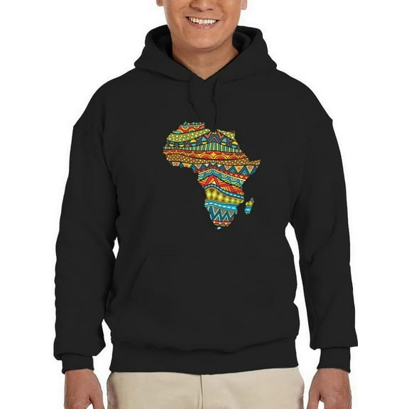 Africa Country Map Hoodie Men -SPIdeals Designs, Male XX-Large