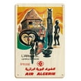 thumbnail image 1 of Africa - Crossroads of History (L’Afrique par…Carrefour de l’Histoire) - Air Algérie Airline - Vintage Airline Travel Poster c.1950s - 8 x 12 inch Vintage Wood Art Sign, 1 of 4