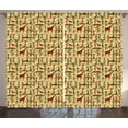 thumbnail image 1 of Ambesonne Africa Curtains 2 Panel Set, Woman Silhouette Animals, 108" x 84", Multicolor, 1 of 3