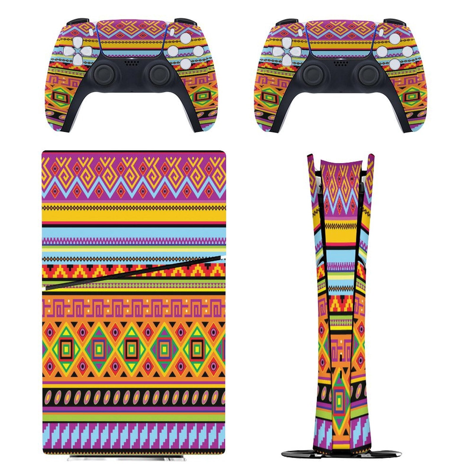 Africa Ethnic Colorful Pattern PS5/PS5 Pro/PS5 Slim Digital Disc Skin ...
