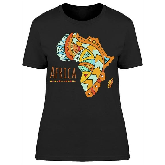 Africa Ethnic Doodle T-Shirt Women -Image by Shutterstock, Female 3X-Large