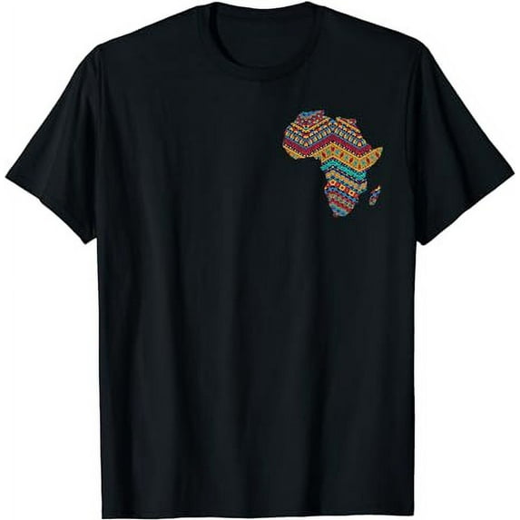 Africa Flag Pocket Kente Cloth Black African American Gift T-Shirt