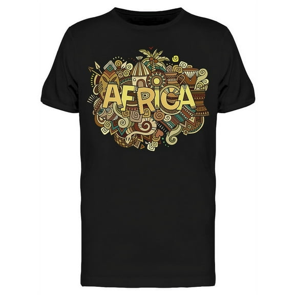 Africa Hand Lettering Graphic T-Shirt Men -Image by Shutterstock, Male x-Large