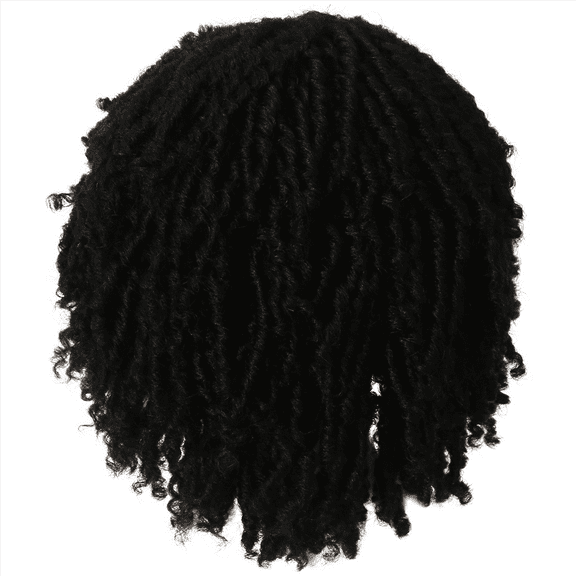 Africa Hollow Dirty Braided Wig Chemical Fiber Short Curly Hair Dirty Braided Wig Women Black Dreadlock Wigs for Women