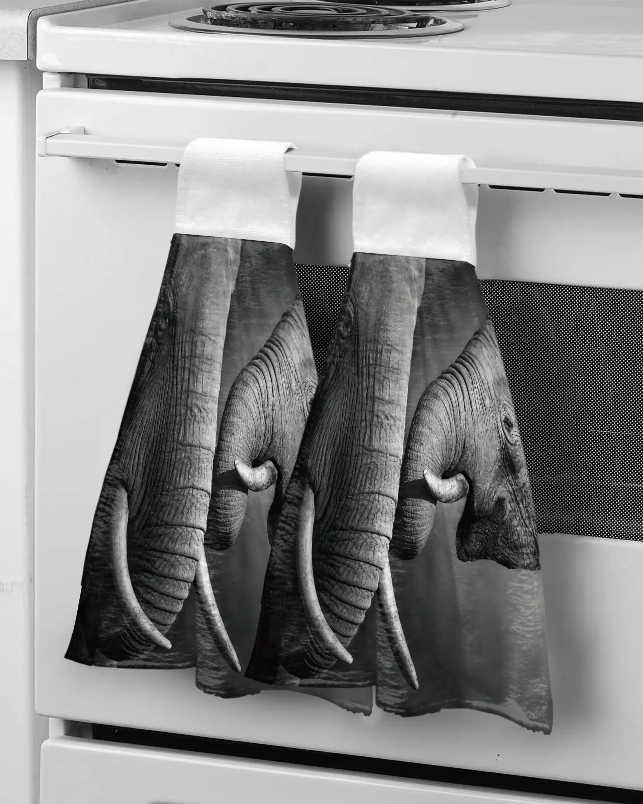 Africa Indian Elephant Hand Towel Quick Dry Microfiber Towels Kitchen