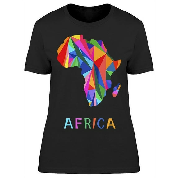 Africa Map Of Triangles T-Shirt Women -Image by Shutterstock, Female x-Large
