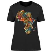 Africa Map Pattern T-Shirt Women -Image by Shutterstock, Female Small