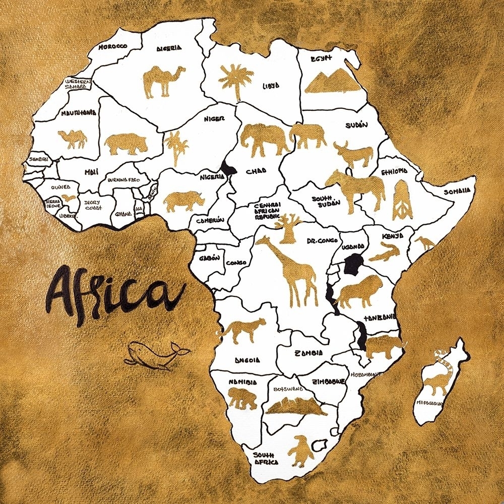 Africa Map Poster Print by Patricia Pinto (24 x 24) # 13383A - image 1 of 1