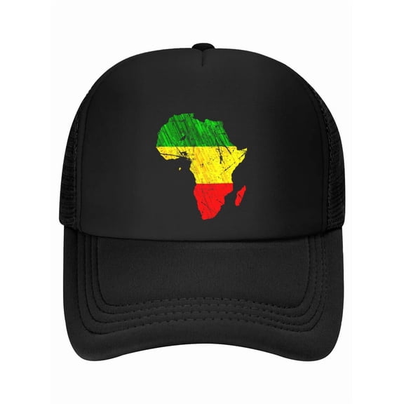 Africa Map Reggae Rasta TGreen Yellow Red Africa pride Baseball Cap