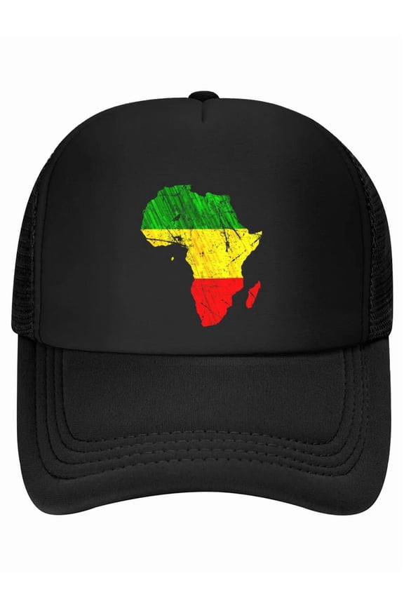 Africa Map Reggae Rasta TGreen Yellow Red Africa pride Baseball Cap