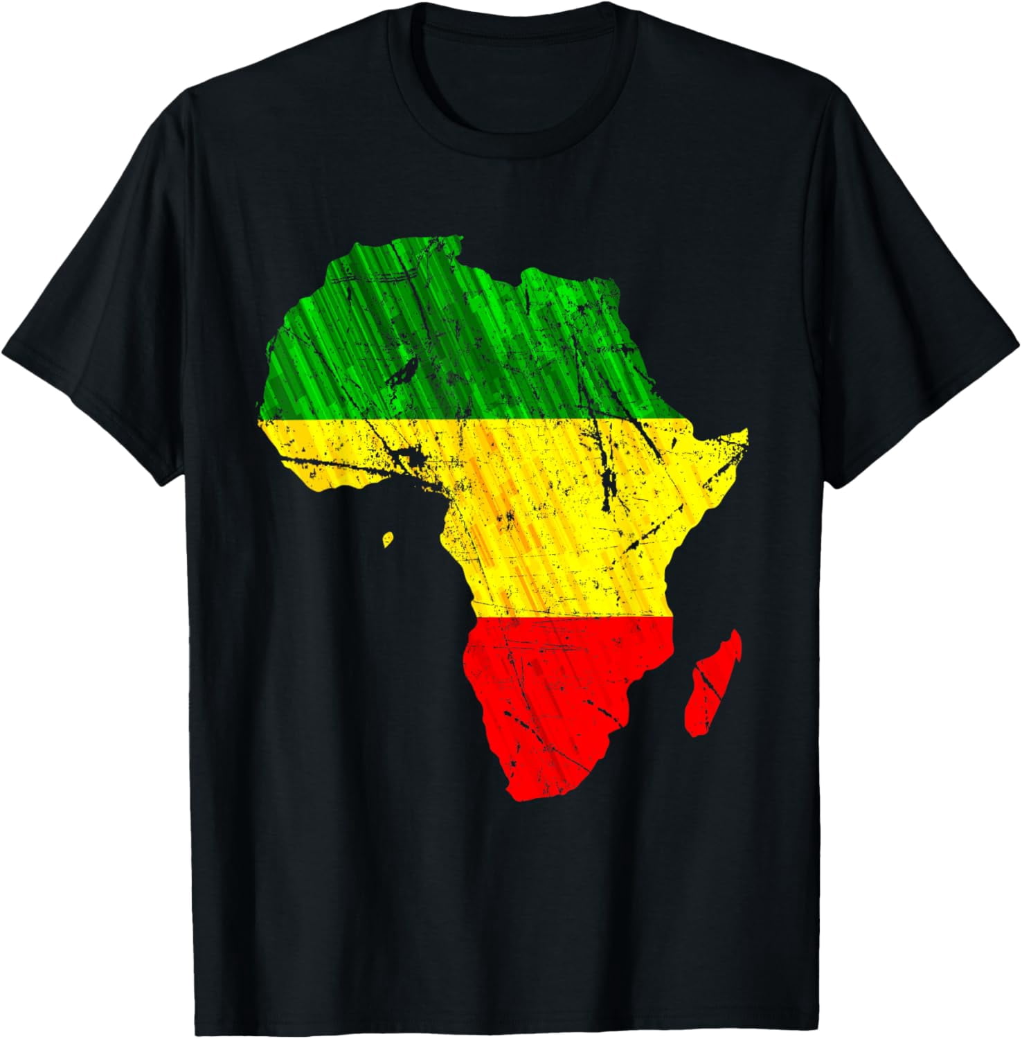 Africa Map Reggae Rasta TShirt Green Yellow Red Africa pride T-ShirtMen ...