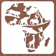thumbnail image 1 of Africa Map Wall Stencil Africa Animals Wall Stencils Painting 11.8X11.8 inches Reusable Africa Map Tile Stencil with Animals Pattern Elephant Lion est Drawing Stencils Home Decor, 1 of 7