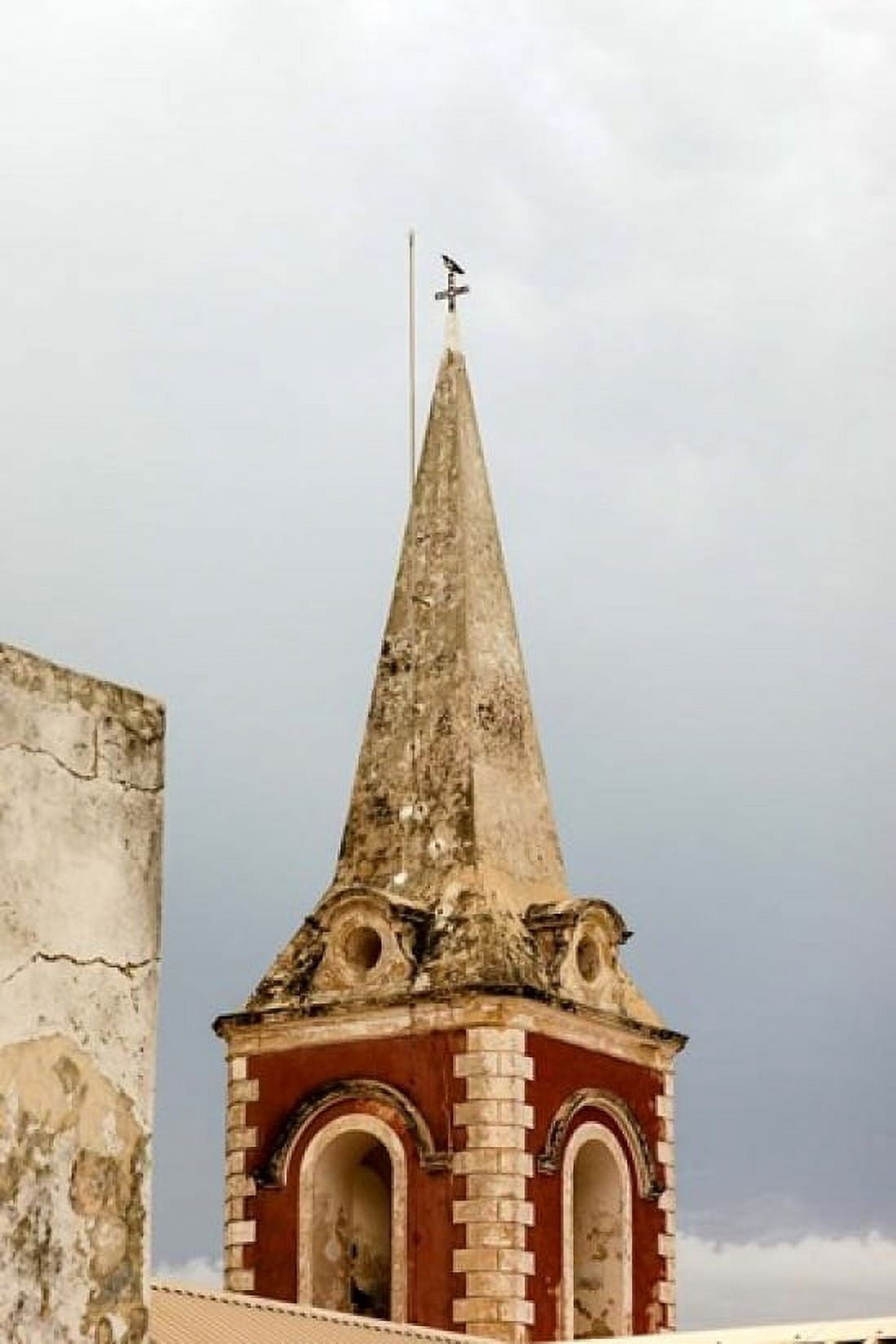 Africa Mozambique Island Steeple at the Governors Palace chapel Canvas Art - Alida Latham DanitaDelimont (25 x 38)
