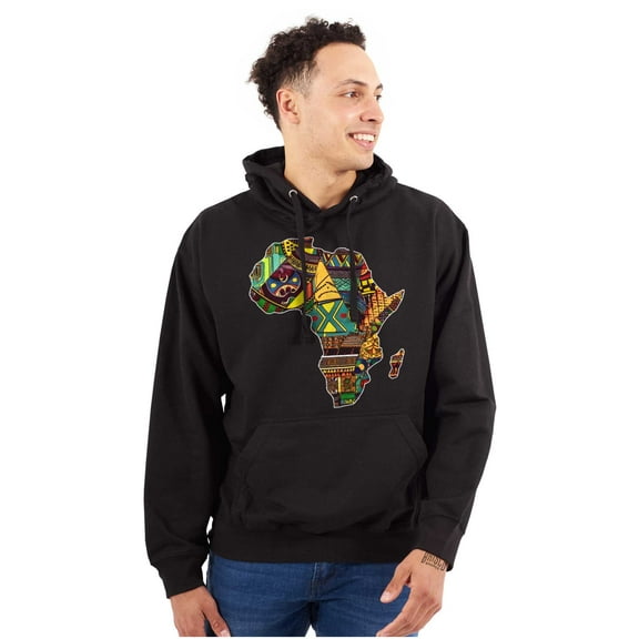 Africa Outline Tribal Patterns Hoodie Sweatshirt Women Men Brisco Brands X