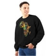 thumbnail image 1 of Africa Outline Tribal Patterns Unisex Plus Fleece Graphic Sweatshirt Brisco Brands 2X, 1 of 4