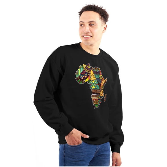 Africa Outline Tribal Patterns Sweatshirt for Men or Women Brisco Brands X