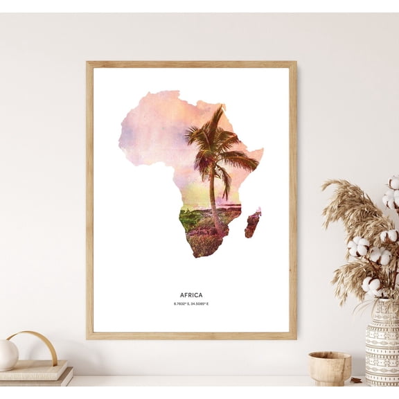 Africa Print Africa Print Africa Africa Africa Map Art Map Of Africa