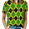 thumbnail image 1 of Africa Rasta Pattern T Shirts Basic T-Shirt Short Sleeve Ladies Tee Shirt Summer Graphic Clothing, 1 of 6