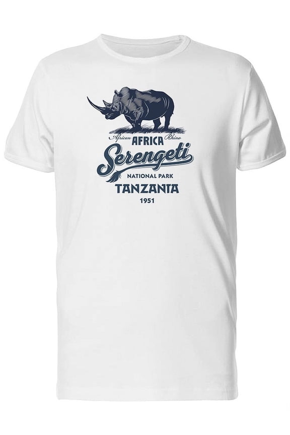 Africa Rhino From Tanzania T-Shirt Men -Image by Shutterstock, Male Large