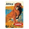 thumbnail image 1 of Africa - Sabena Belgian World Airlines - Vintage Airline Travel Poster c.1968 - 8 x 12 inch Vintage Metal Tin Sign, 1 of 4