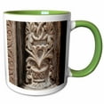 thumbnail image 1 of 3drose, Africa, Tanzania, Zanzibar, Stone Town. Elephant Spike on Stone Door., 15oz Two-tone Green Mug, 1 of 6