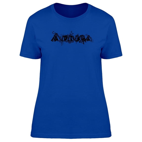 Africa With Vintage Font T-Shirt Women -Image by Shutterstock, Female Medium