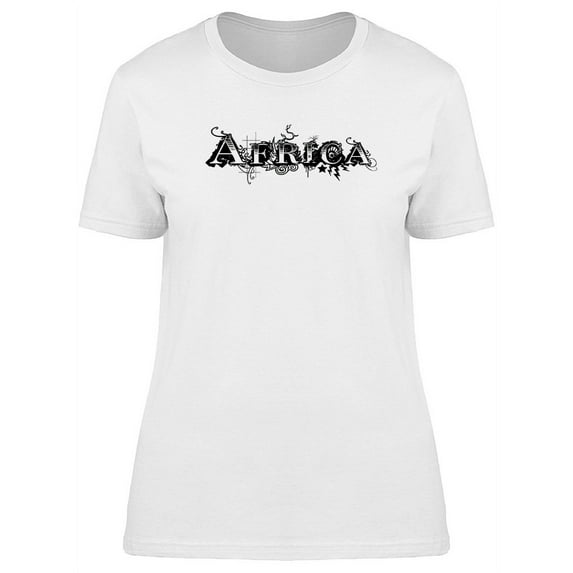 Africa With Vintage Font T-Shirt Women -Image by Shutterstock, Female x-Large
