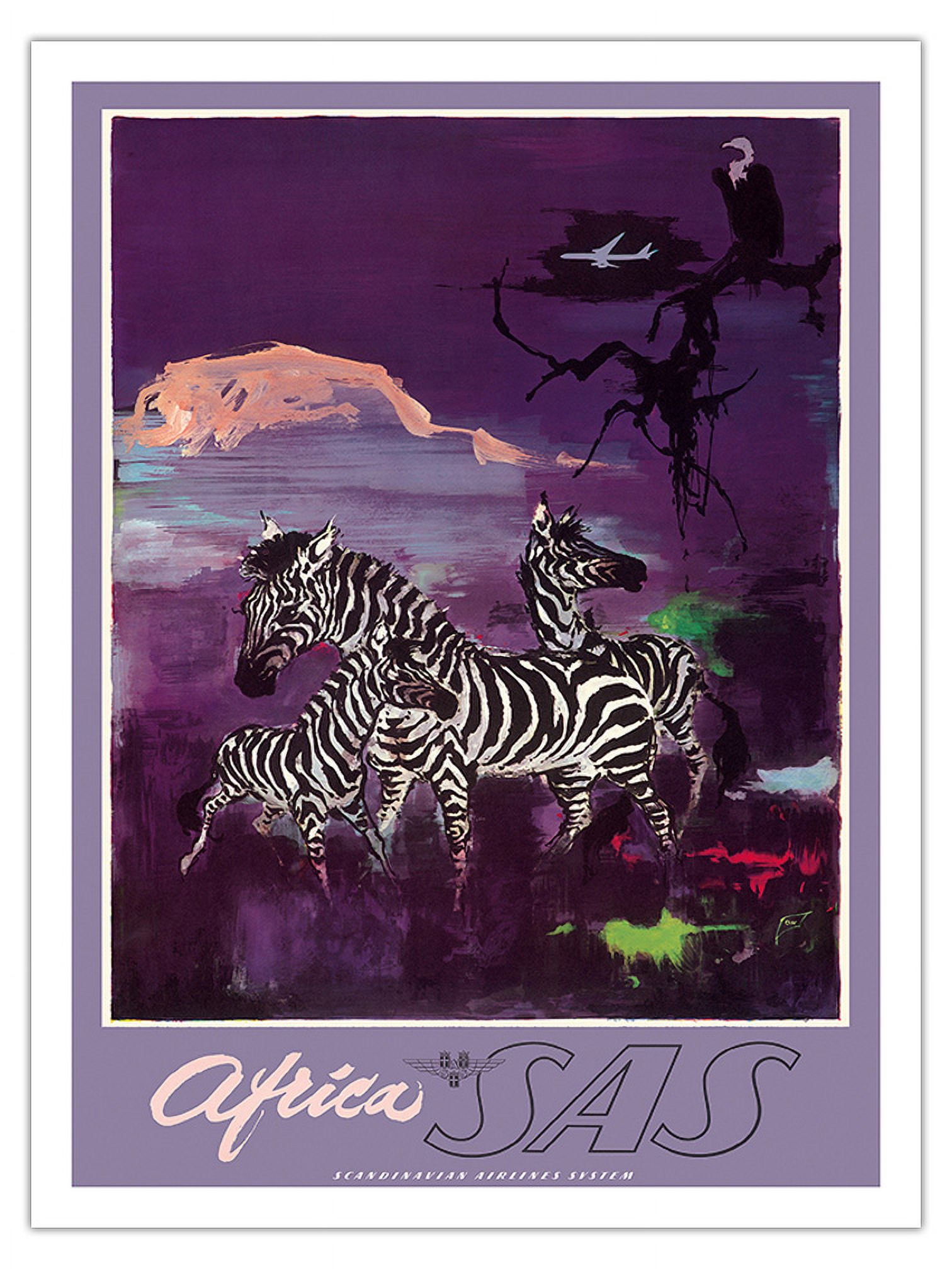Africa - Zebras - Mount Kilimanjaro - SAS Scandinavian Airlines