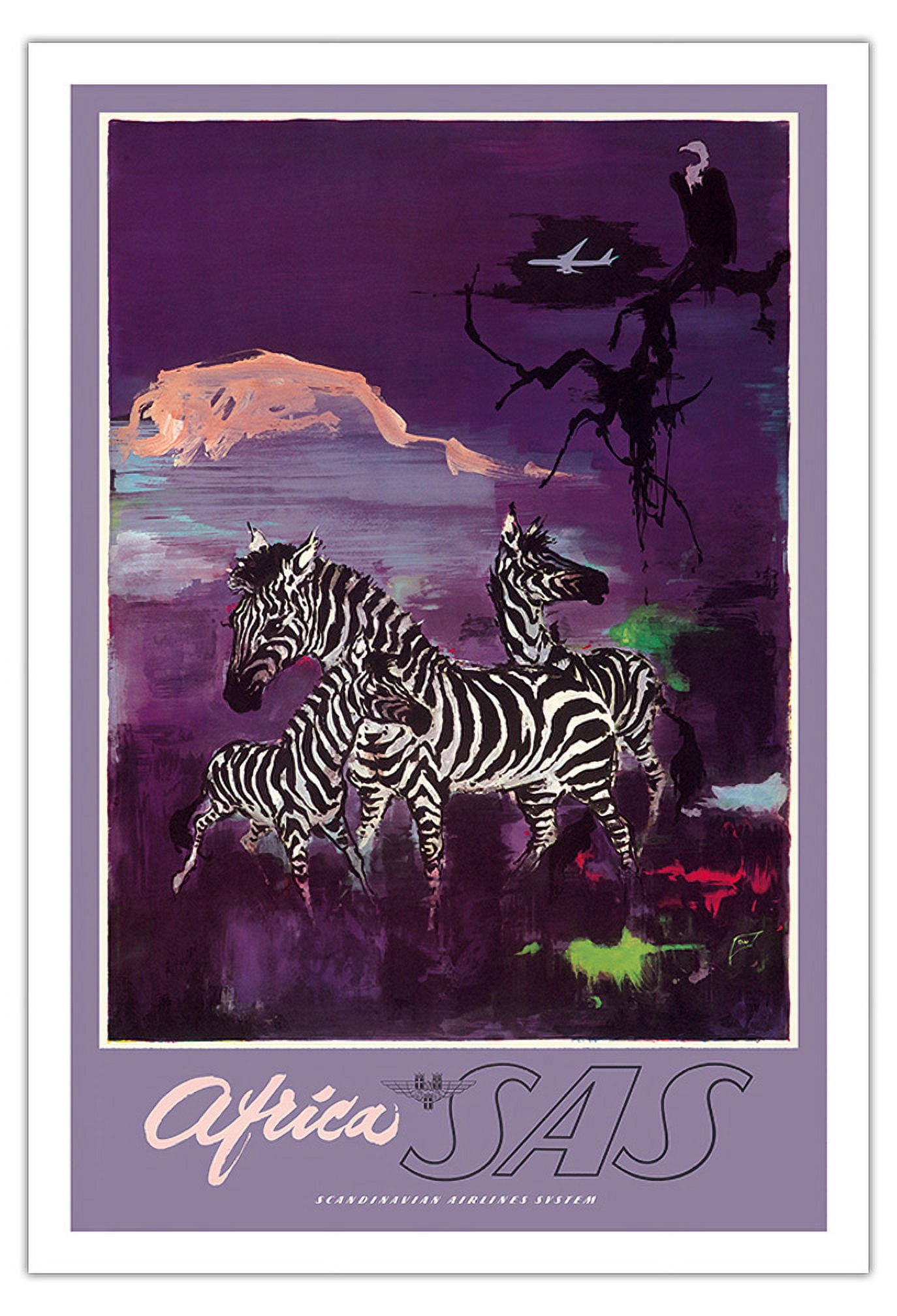 Africa - Zebras - Mount Kilimanjaro - SAS Scandinavian Airlines