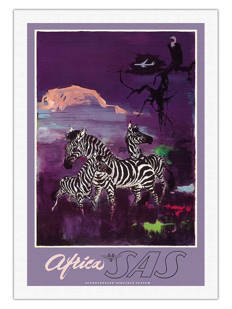 Africa - Zebras - Mount Kilimanjaro - SAS Scandinavian Airlines